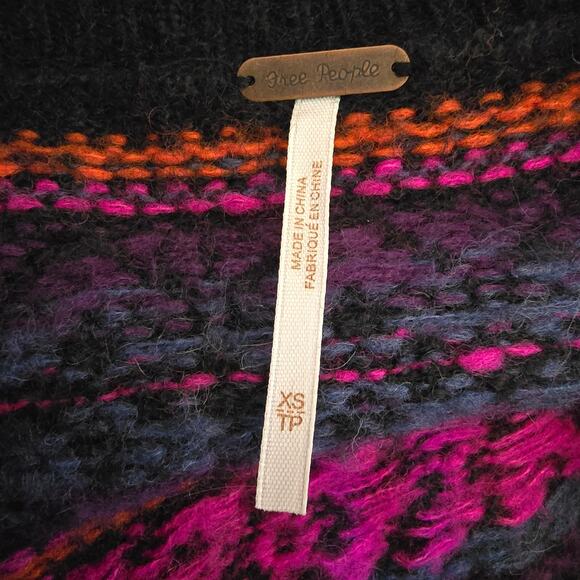 Free People Floral Wolf Janie Wool Blend Jacquard Cardigan Sweater - Picture 5 of 10